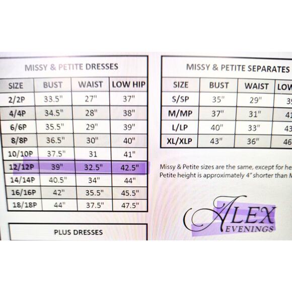 Alex Evenings Dress Size 12 Tea Length Blue Lace Mother of Bride Groom Formal - Picture 8 of 11